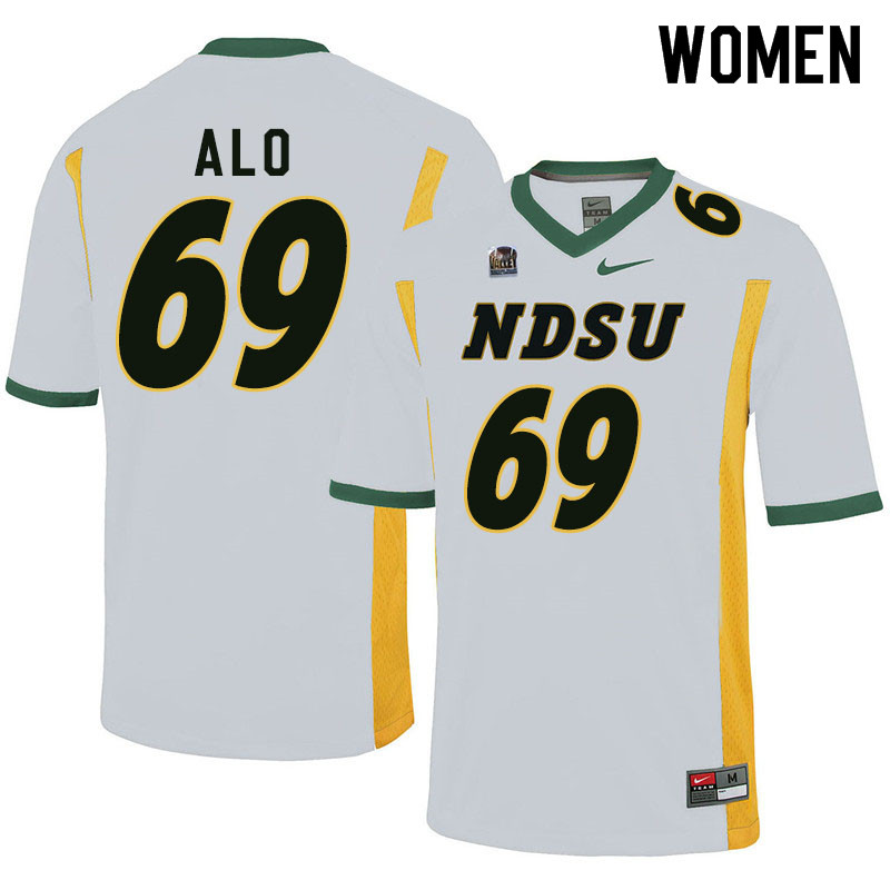 Women #69 Quinn Alo North Dakota State Bison College Football Jerseys Sale-White